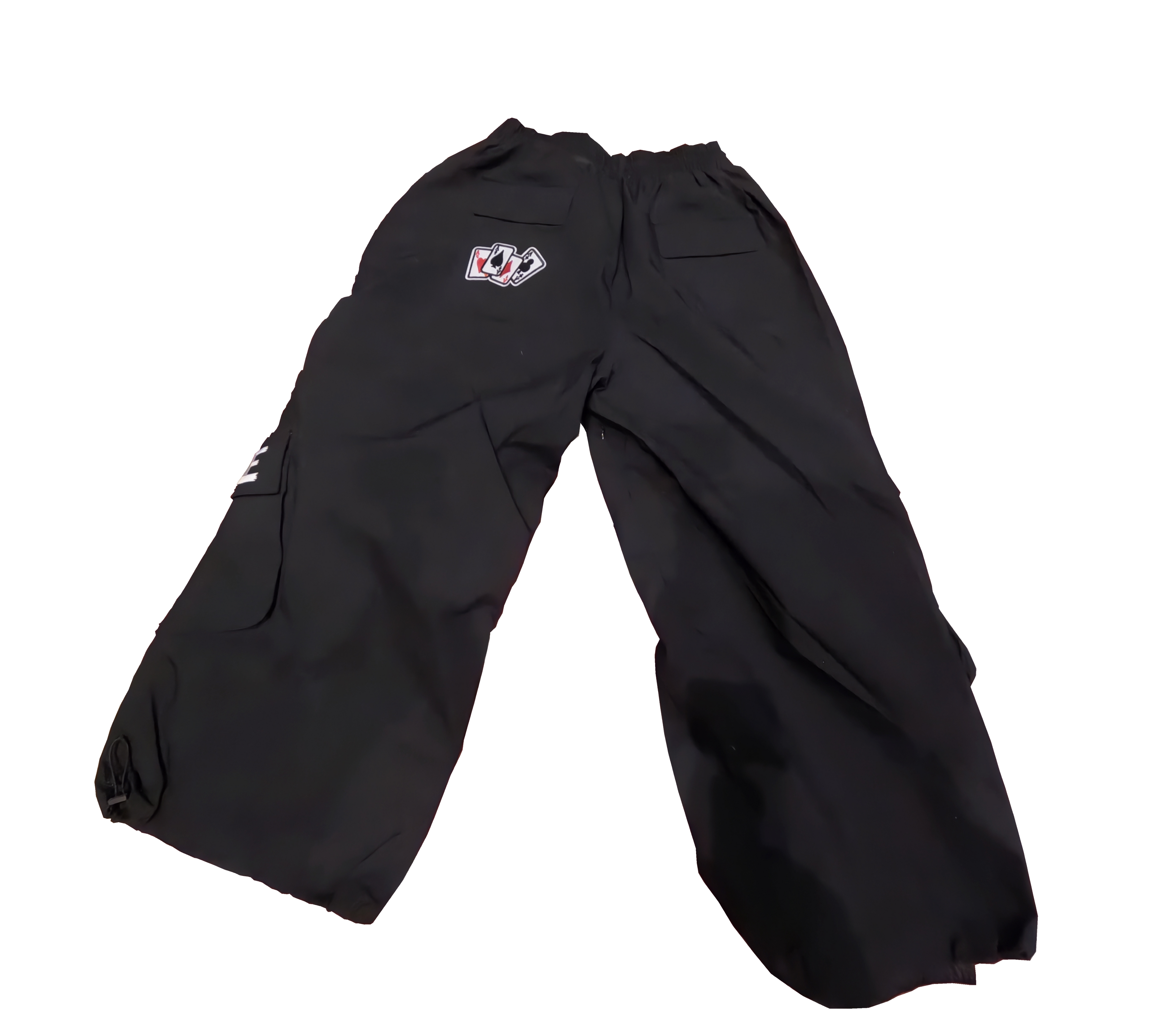 baggy cargos - coal black